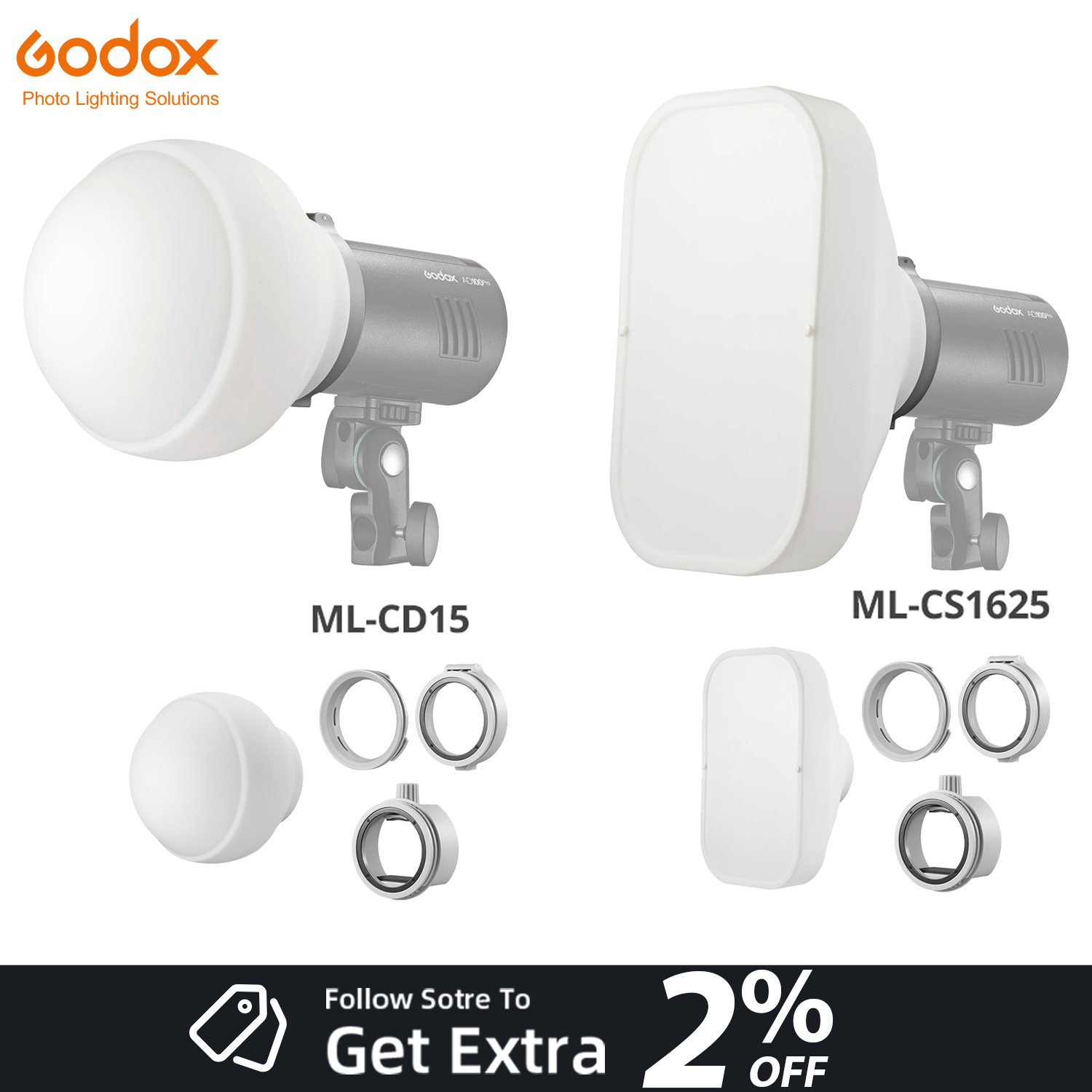 Photography Lighting Kit Godox - Godox ML-CD15 ML-CS1625 디퓨저 돔 소프트