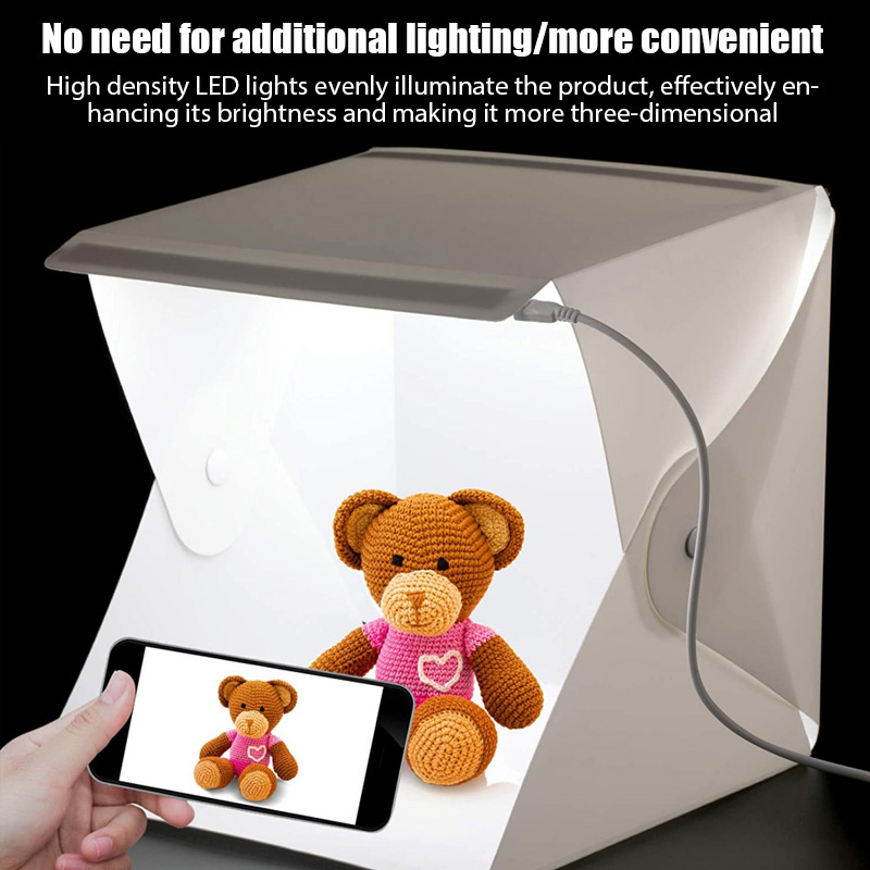 Macro Photography Lighting Kit - 라이트박스 미니 포토 스튜디오 박스 23*22*24cm