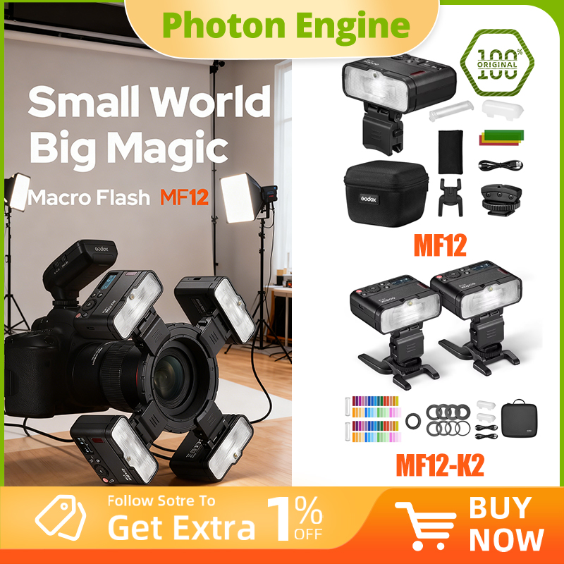 Photography Lighting Kit Godox - 고독스 MF12-K2 매크로 플래시 2 라이트
