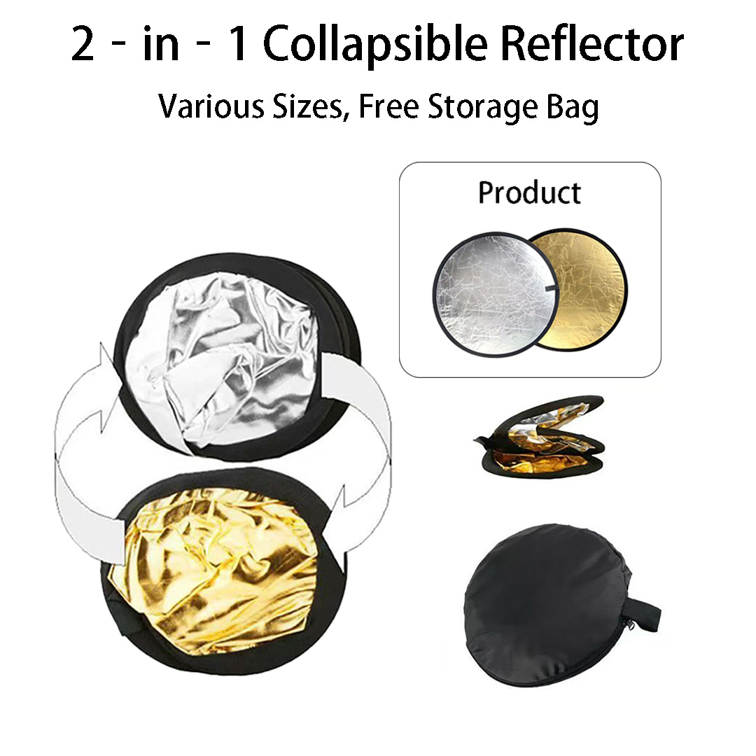 Reflector Disc Silver - 30, 60cm 원형 2-in-1 실버 화이트