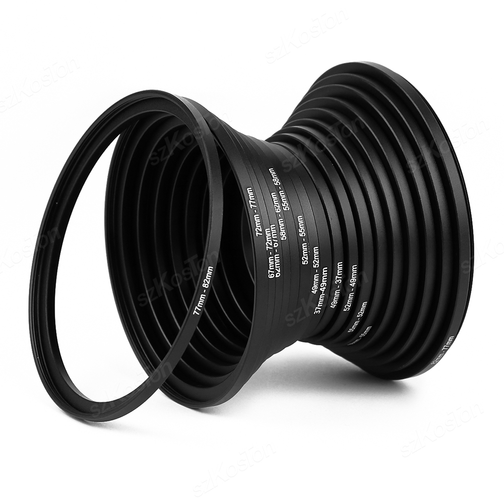 18pcs 카메라 렌즈 필터 스텝 업 & 다운 링 어댑 - Macro Photography Lighting Kit 리뷰 및 가격
