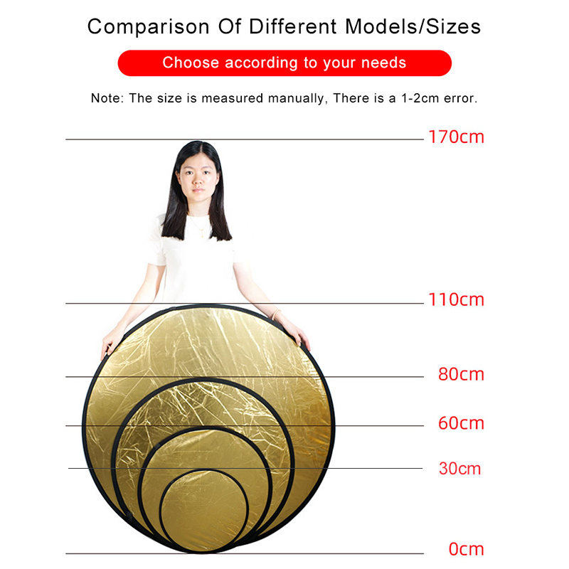2in1 원형 휴대용 반사판 30cm 60cm 80cm - Photography Lighting Handheld 리뷰 및 가격