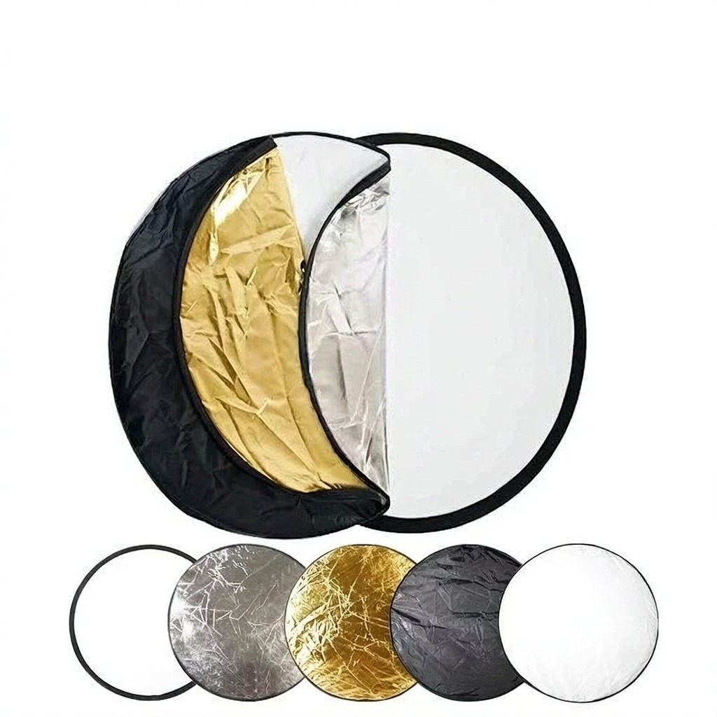 접이식 5-in-1 조명 반사판, 60cm, 사진 촬영 - Reflector Disc Silver 리뷰 및 가격