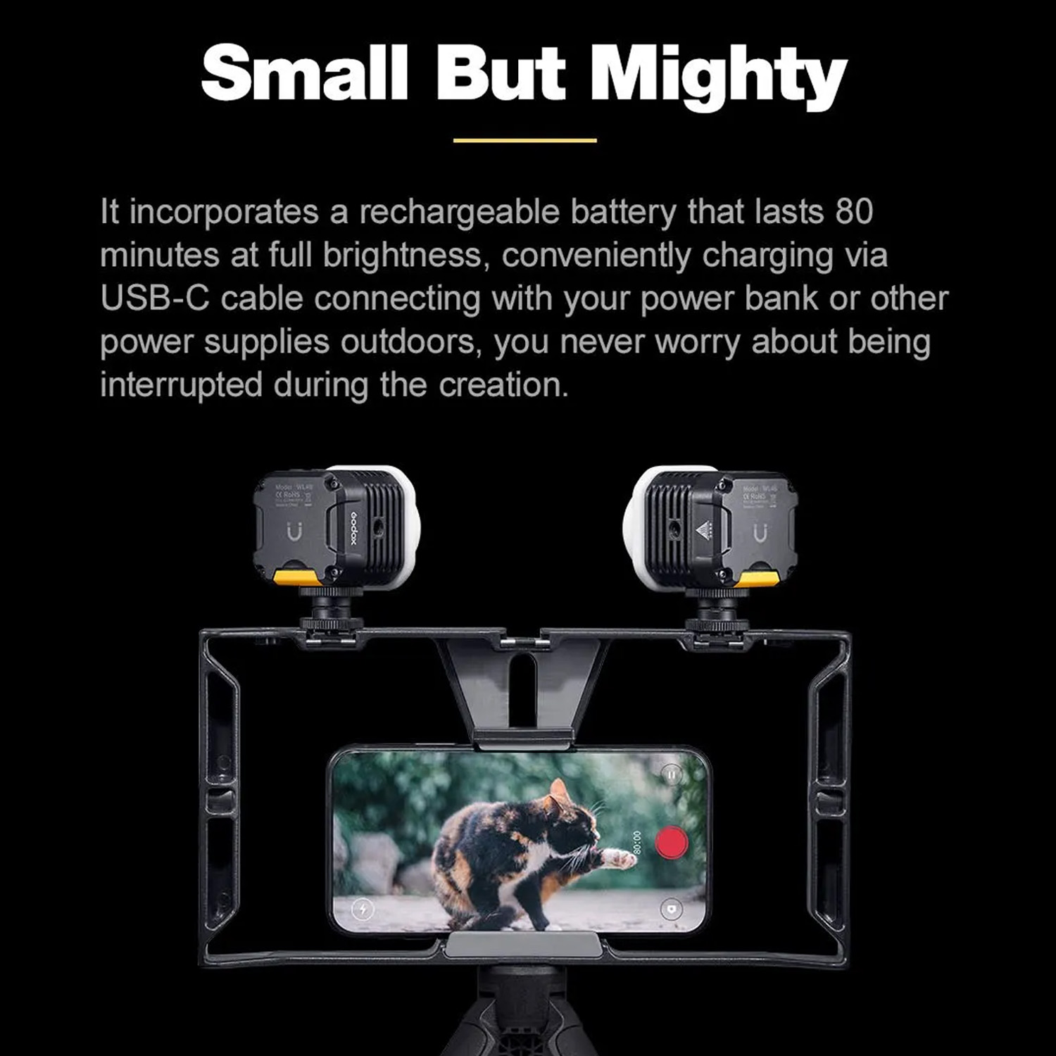 Godox WL4B 방수 LED 조명 5600K CRI - Photography Lighting App 리뷰 및 가격