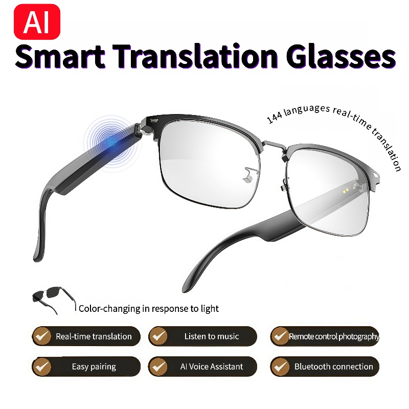 GS13 AI 스마트 안경 색상변경 렌즈 블루투스 통화 - Photography Lighting Ai 리뷰 및 가격